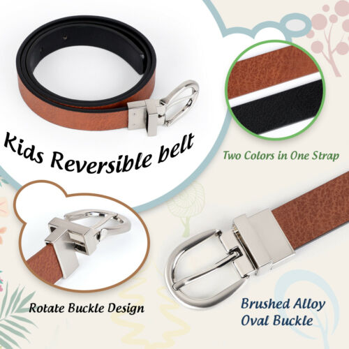 3 Colors Adjustable Boys Girls Leather Belt Soft Comfy High